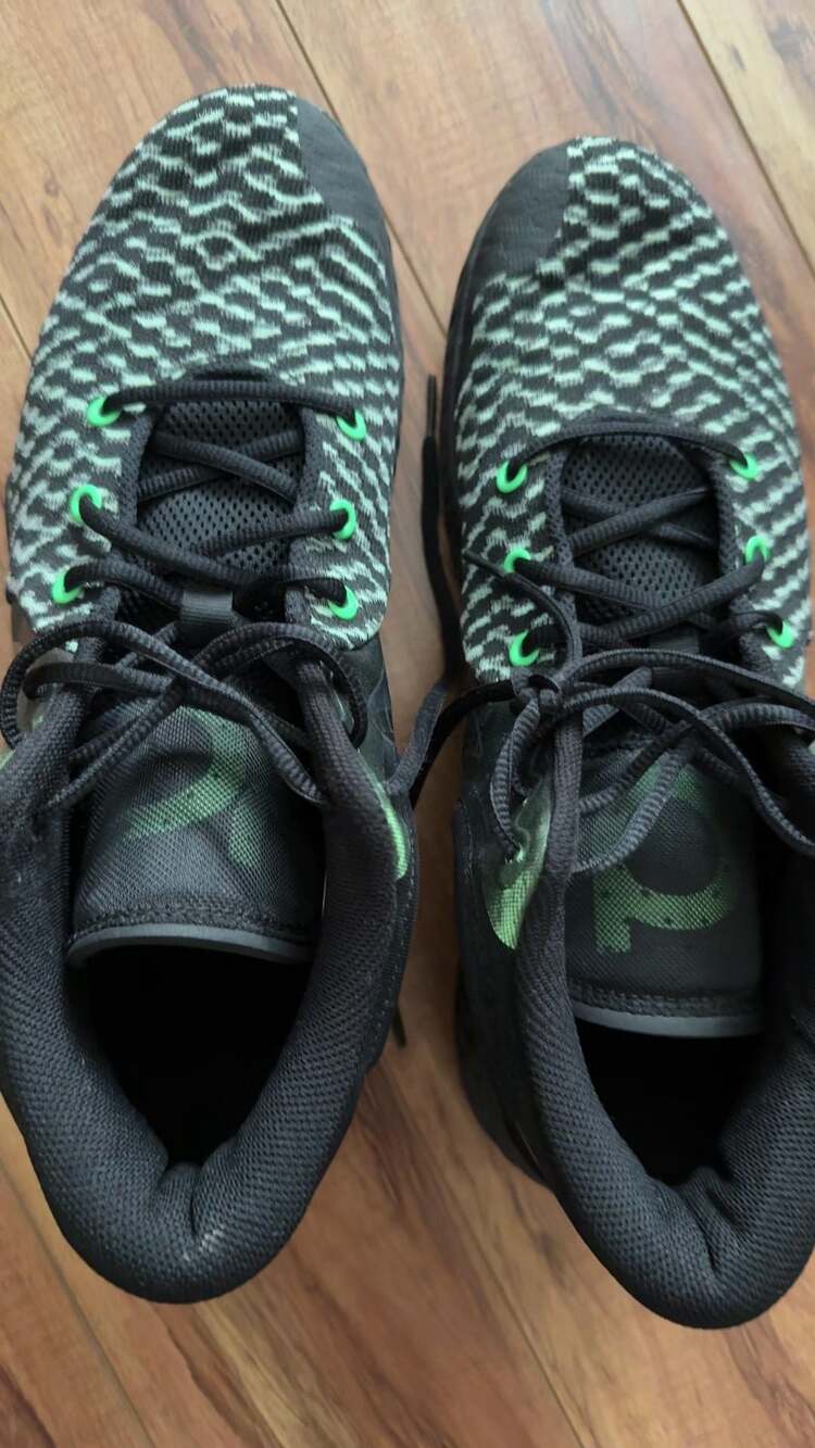 Nike KD Trey 5 IV Black & Neon Green Basketball Shoes - Size 12